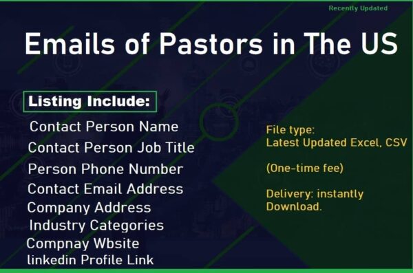 Emails of Pastors in The US