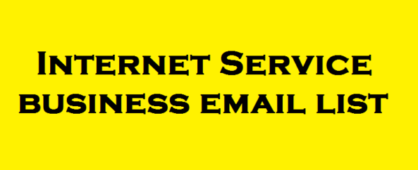 Internet Service business email list